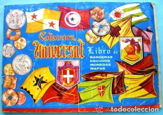 Coleccionismo &aacute;lbumes: COLECCI&Oacute;N UNIVERSAL. LIBRO DE BANDERAS ESCUDOS MONEDAS MAPAS