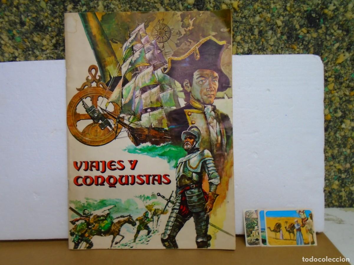 Coleccionismo &aacute;lbumes: ALBUM DE CROMOS&rdquo;VIAJES Y CONQUISTAS&rdquo;EDIT. RUIZ ROMERO(1976) CONTIENE 252 CROMOS.