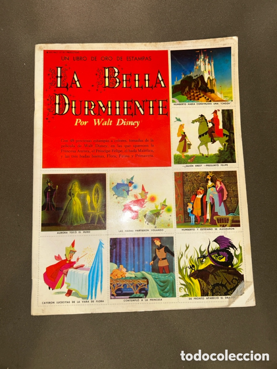 Collectable Incomplete Albums: &Aacute;LBUM DE CROMOS UN LIBRO DE ORO DE ESTAMPAS LA BELLA DURMIENTE POR WALT DISNEY, 1970