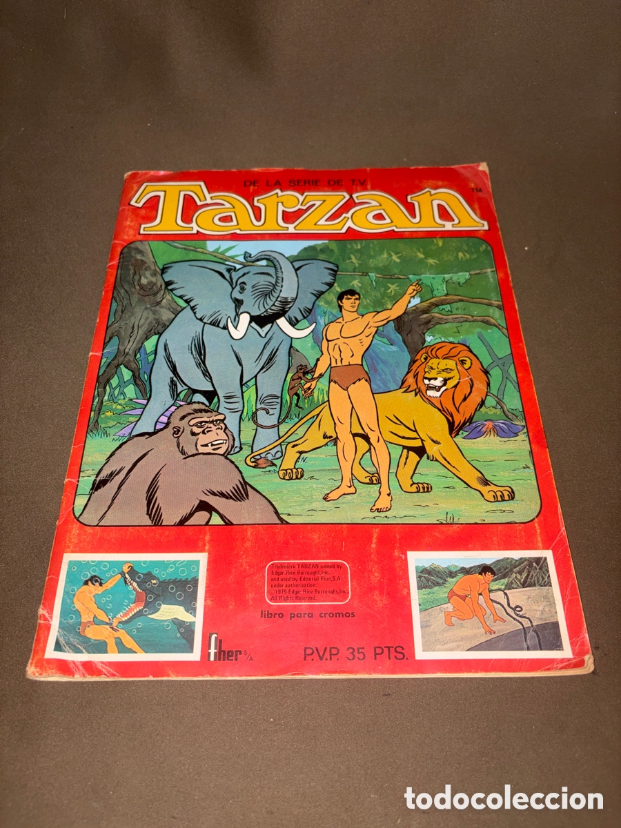 Coleccionismo &aacute;lbumes: Antiguo &aacute;lbum de cromos*TARZAN*incompleto 1979,fher