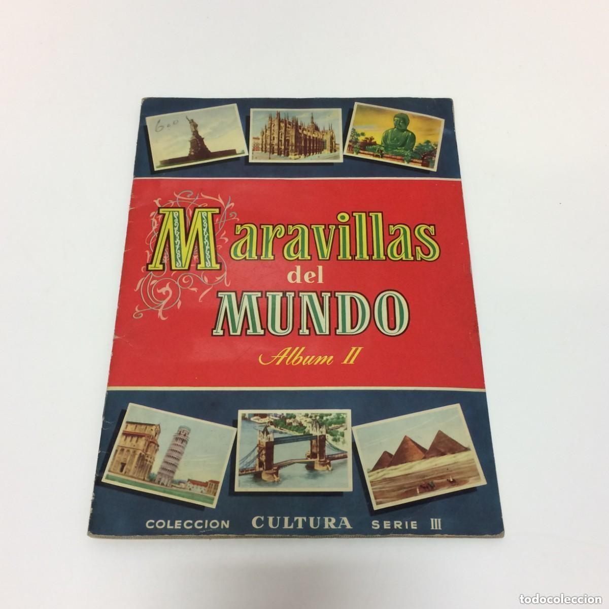 Coleccionismo &aacute;lbumes: Album Cromos: Maravillas de Mundo II - Cultura Serie III - Ed. Bruguera - 1956 - Incompleto