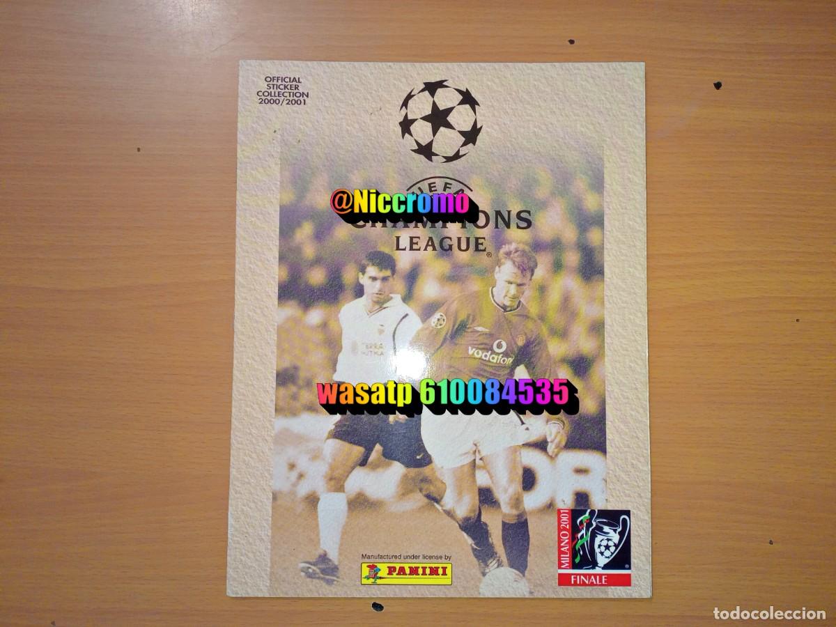 Coleccionismo &aacute;lbumes: album vacio plancha champions league 2000 2001 finale uefa 00 01 muy buen estado niccromo