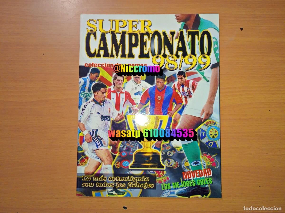 Coleccionismo &aacute;lbumes: album vacio plancha 98 99 super campeonato liga 1998 1999 panini muy buen estado niccromo
