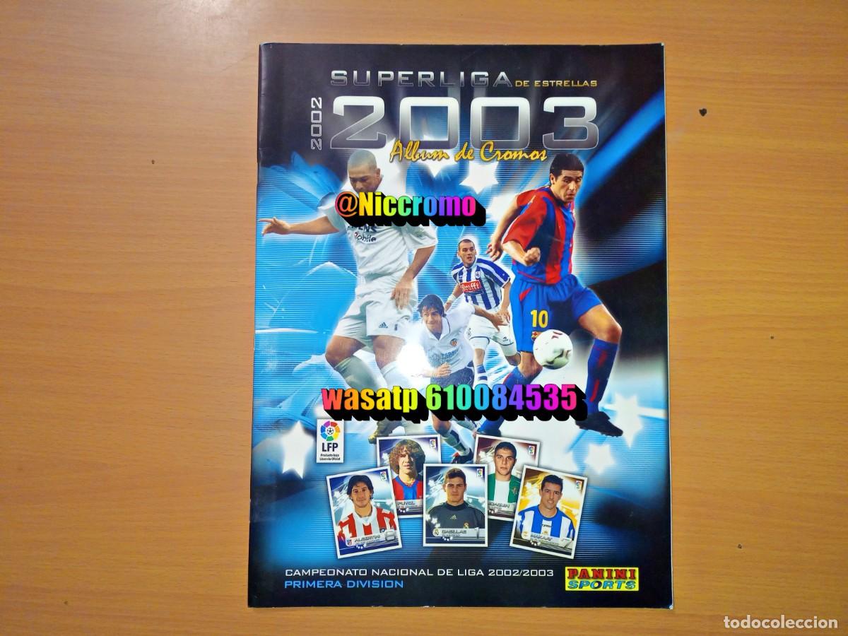 Coleccionismo &aacute;lbumes: album vacio plancha 02 03 campeonato super liga 2002 2003 panini muy buen estado niccromo