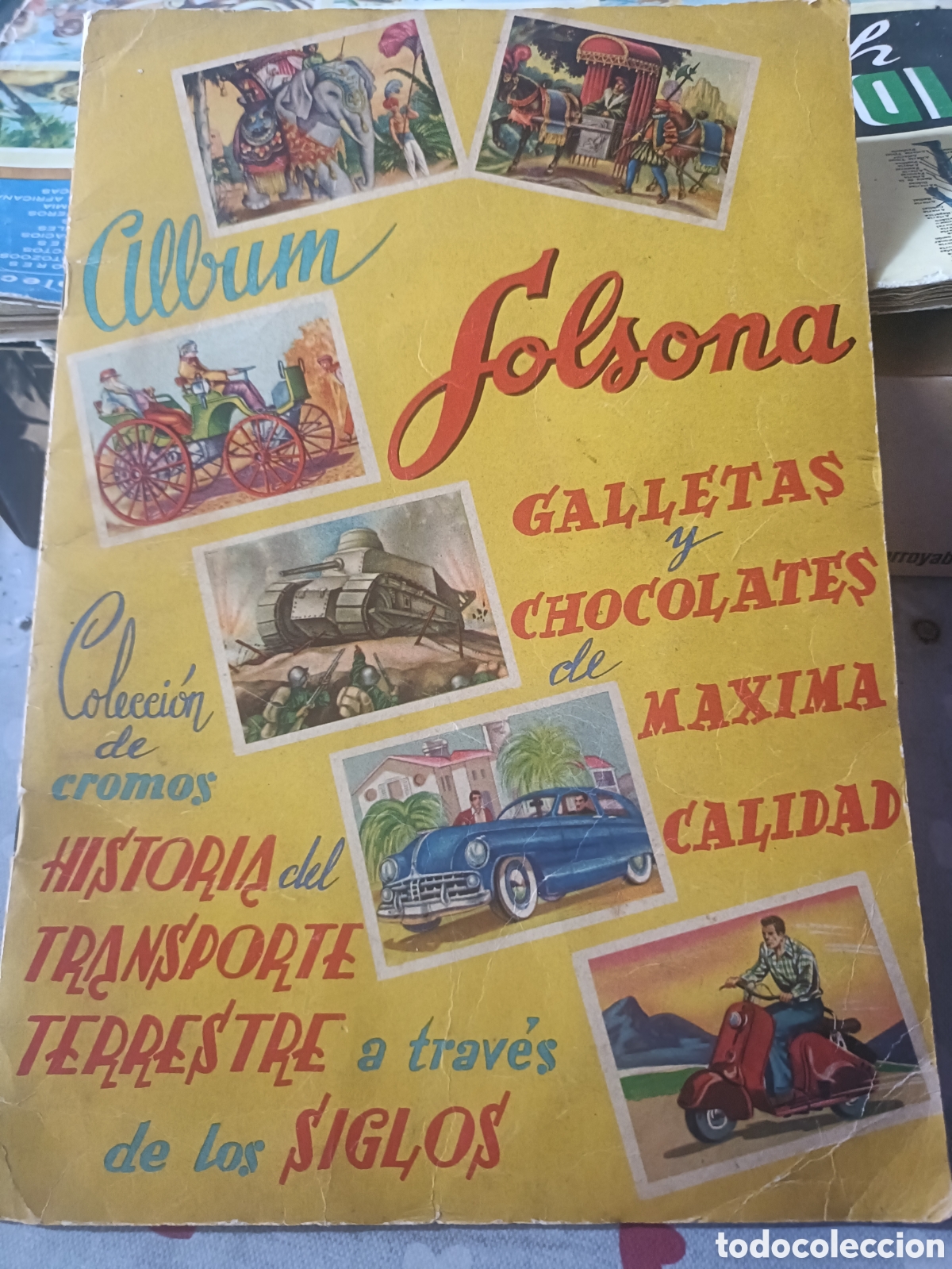 Coleccionismo &aacute;lbumes: Colecci&oacute;n de cromos Historia del transporte terrestre ALBUM SOLSONA