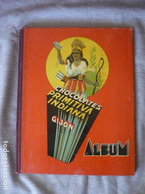 Coleccionismo &aacute;lbumes: ALBUM DE CROMOS CHOCOLATES LA PRIMITIVA INDIANA GIJON INCOMPLETO