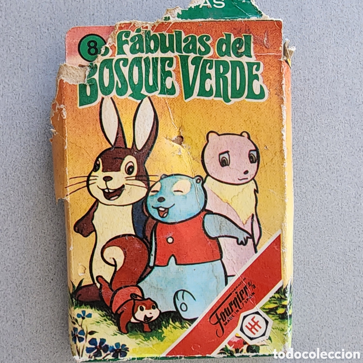 Coleccionismo &aacute;lbumes: Lote 16 Cartas + Caja Fournier 1983 - 8 F&aacute;bulas del Bosque Verde - Incompleto / Repuesto