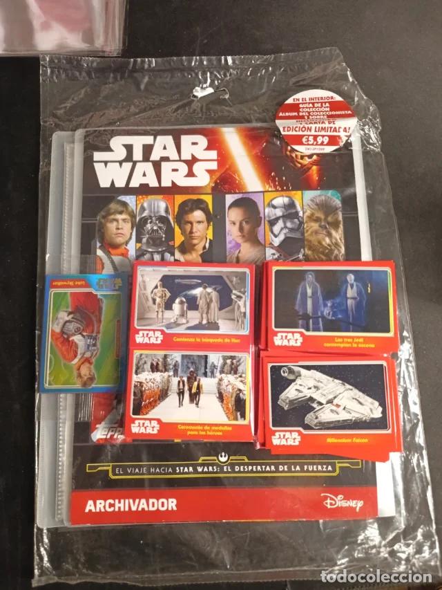 Coleccionismo &aacute;lbumes: 160 cromos Triologia Star Wars + album archivador