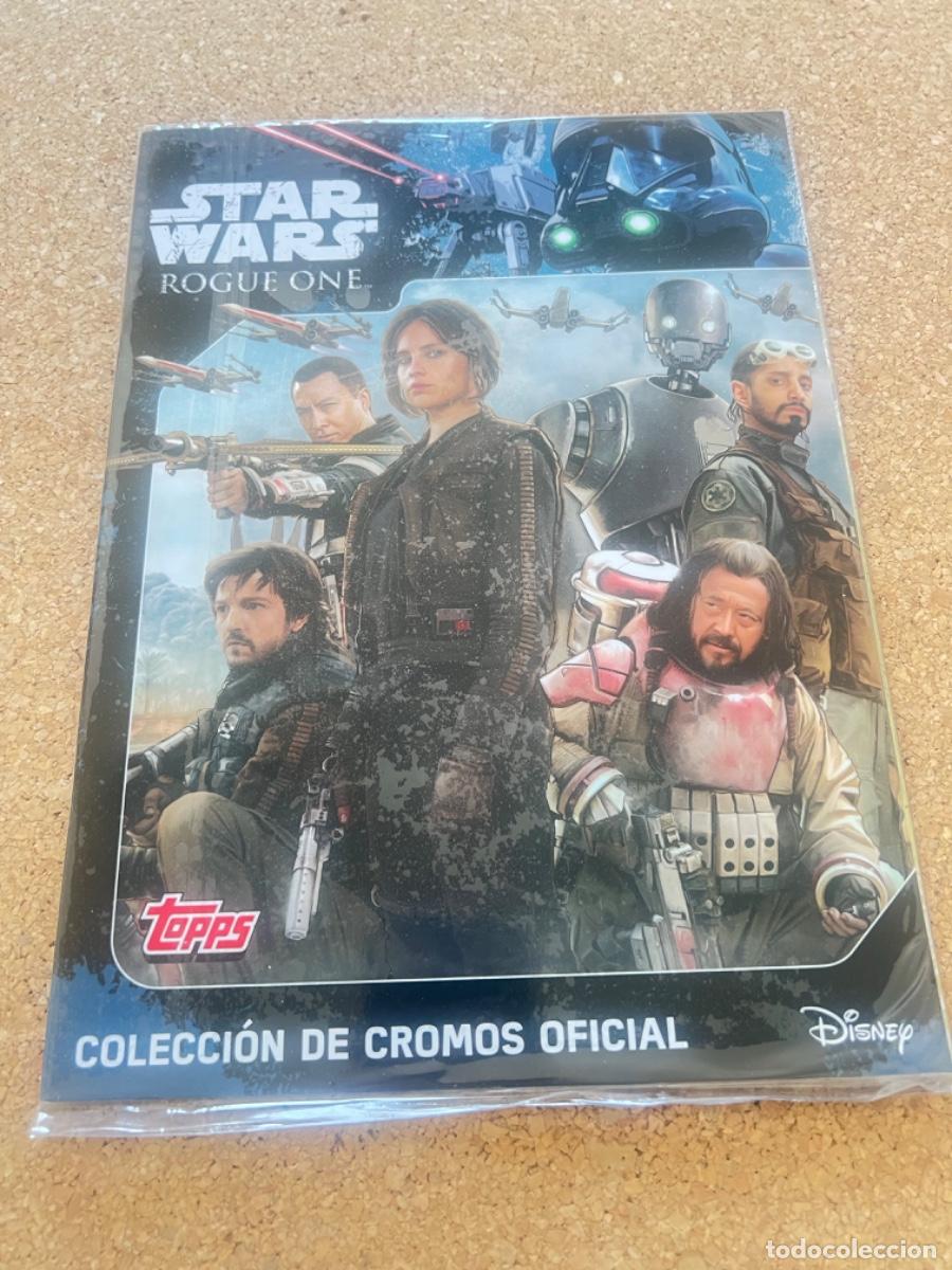 Coleccionismo &aacute;lbumes: &Aacute;lbum de cromos STAR WARS ROGUE ONE TOPPS DISNEY con 22 cromos y p&oacute;ster