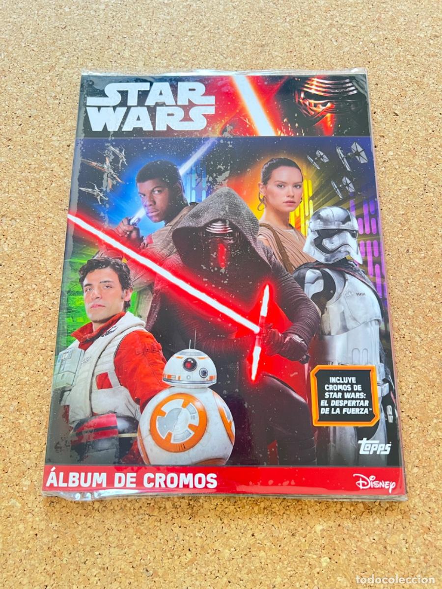 Coleccionismo &aacute;lbumes: &Aacute;lbum de cromos STAR WARS THE FORCE AWAKENS TOPPS DISNEY con 74 cromos