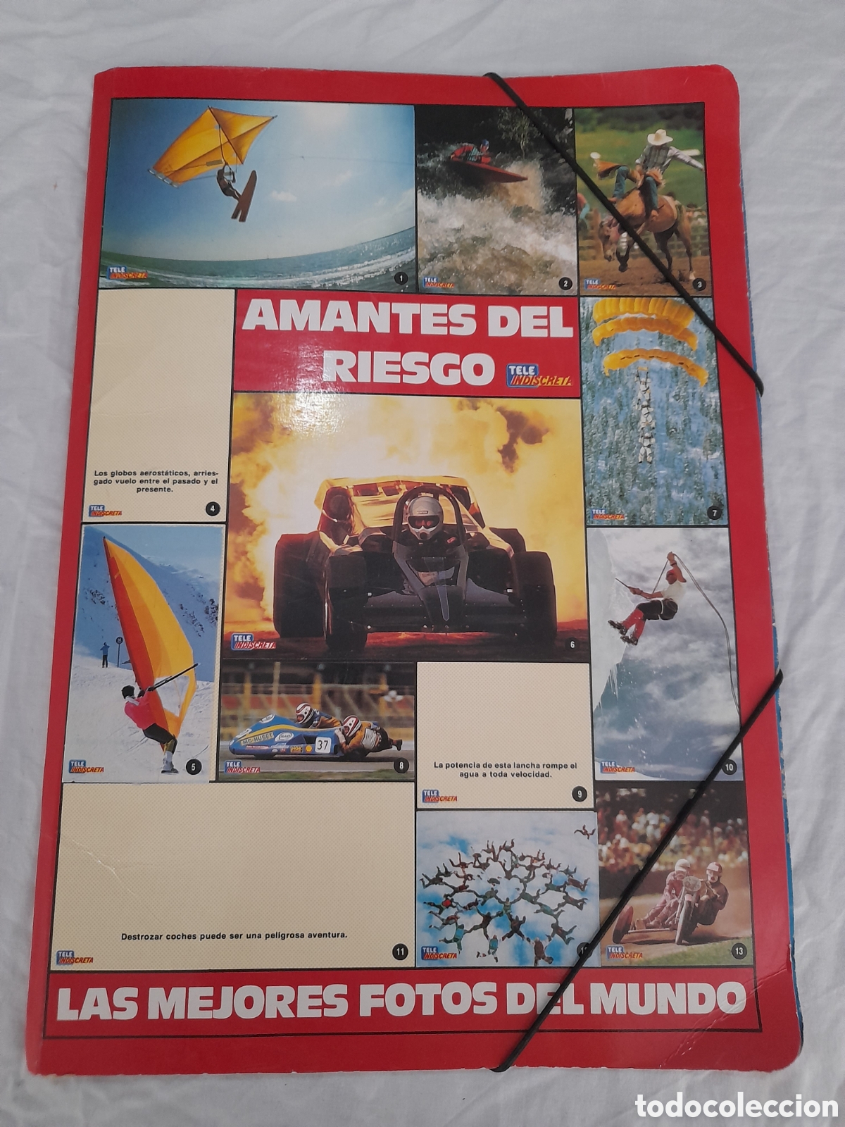 Coleccionismo &aacute;lbumes: ANTIGUA CARPETA/ALBUM DE TELE INDISCRETA. AMANTES DEL RIESGO.