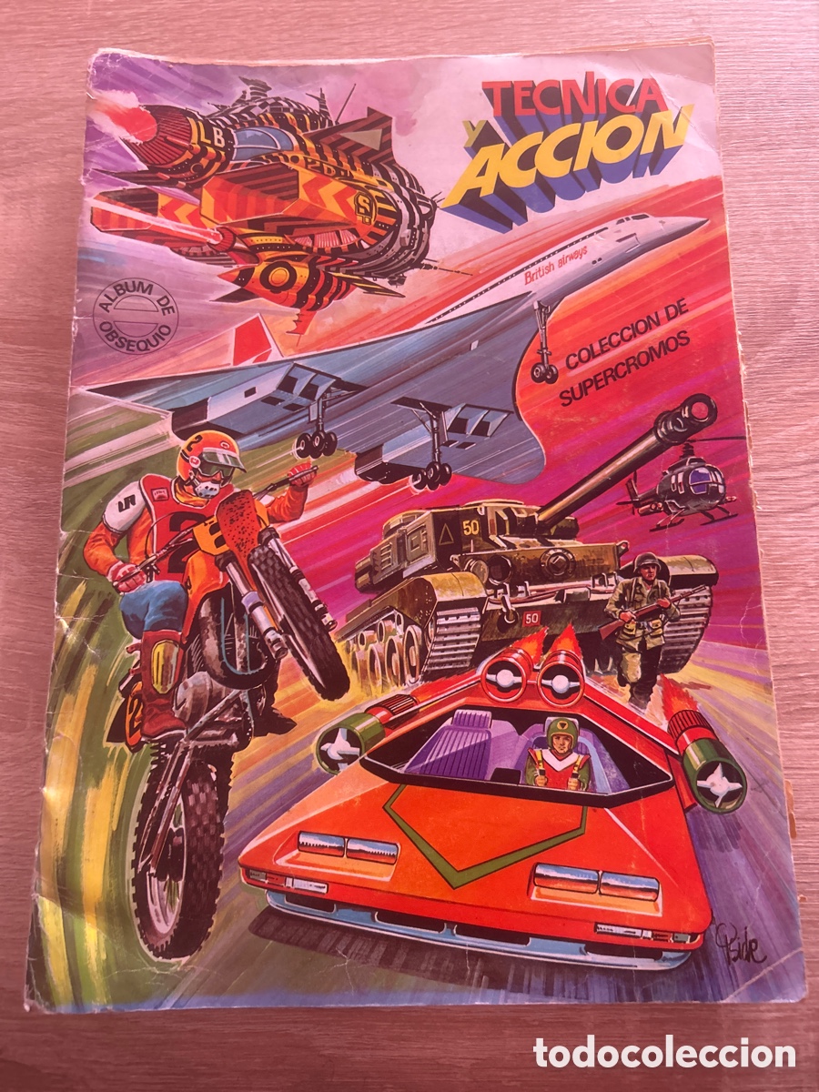Coleccionismo &aacute;lbumes: &Aacute;lbum de cromos incompleto t&eacute;cnica y acci&oacute;n