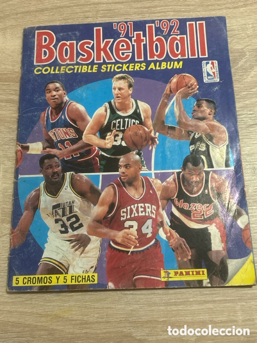 Coleccionismo &aacute;lbumes: &Aacute;lbum basketball 91 92 de panini incompleto
