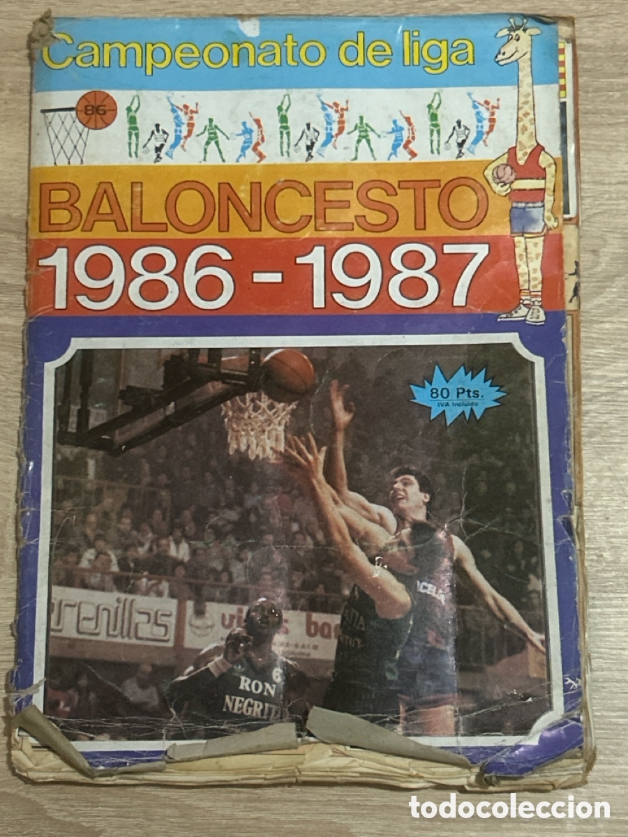 Coleccionismo &aacute;lbumes: &Aacute;lbum baloncesto 1986/87 incompleto