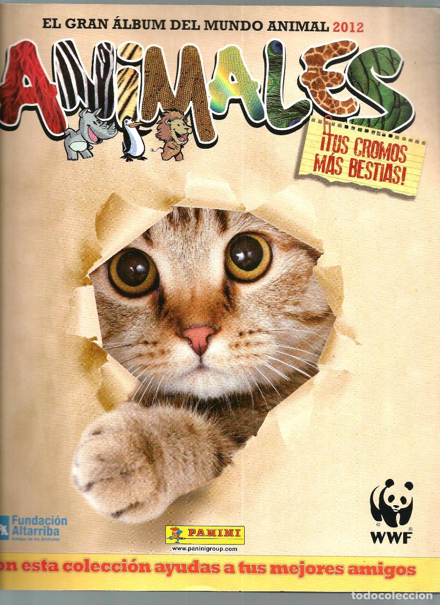 Coleccionismo &aacute;lbumes: ALBUM VACIO PLANCHA ANIMALES - EL GRAN ALBUM DEL MUNDO ANIMAL 2012 - PANINI CON 6 CROMOS REGALO
