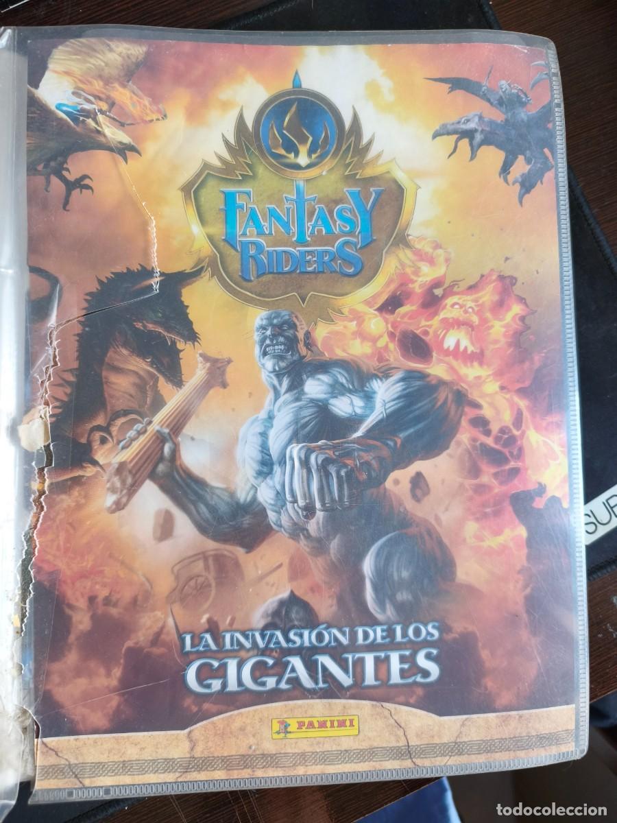 Coleccionismo &aacute;lbumes: Fantasy Riders La invasion de los gigantes album con mas de 180 tarjetas panini leer detalles