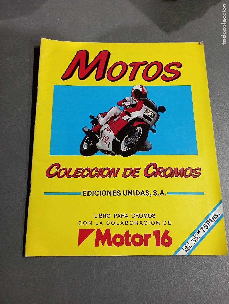 Coleccionismo &aacute;lbumes: MOTOS COLECCION DE CROMOS MOTOR 16. EDICIONES UNIDAS S.A. - AB1