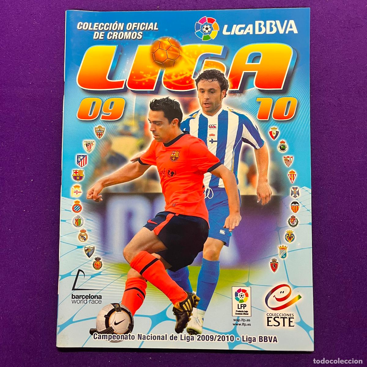 Colecionismo Cadernetas: ALBUM DE CROMOS FUTBOL. LIGA 09 10. 2009 2010. VACIO. CON 6 CROMOS SUELTOS SIN PEGAR. PANINI. ESTE.