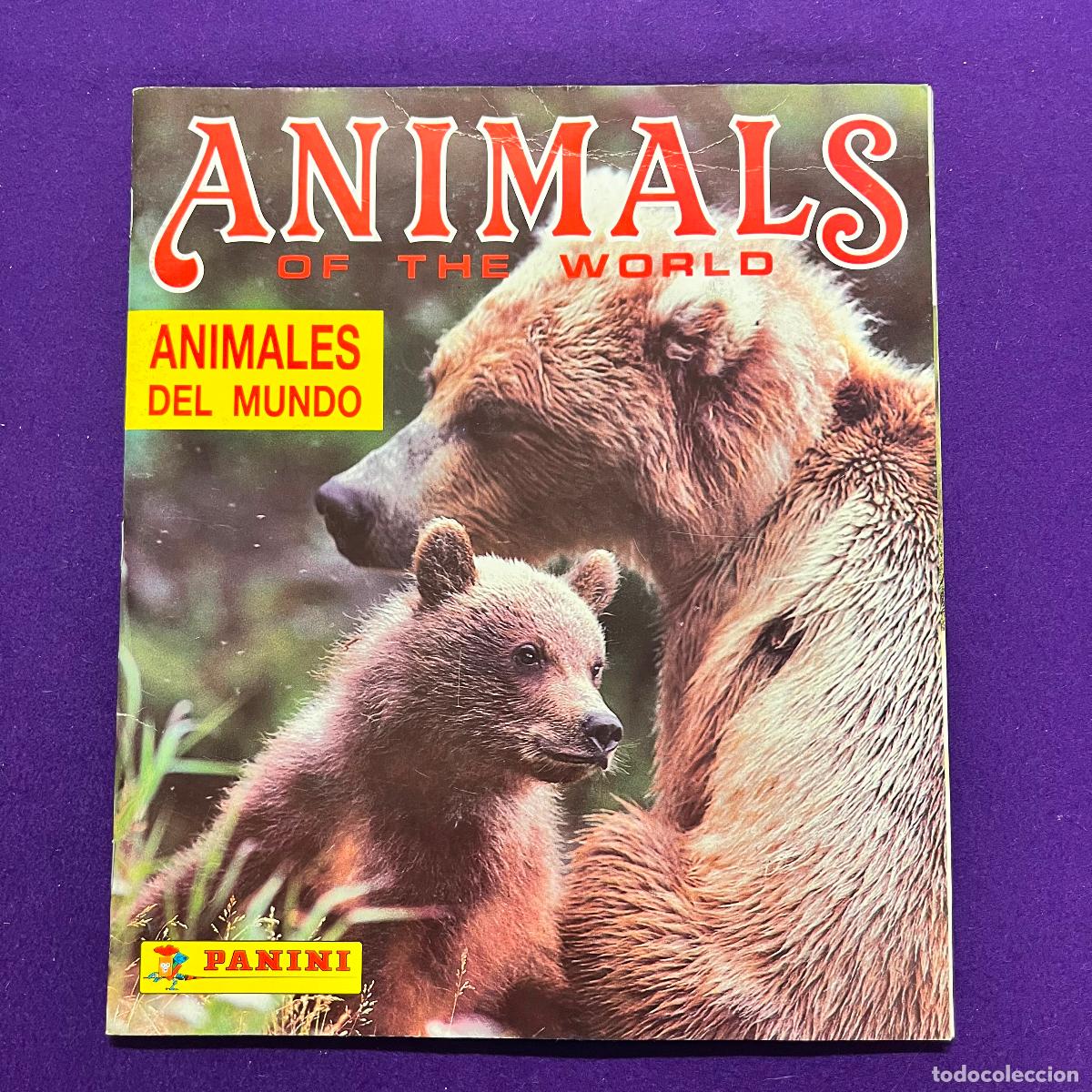 Collectable Incomplete Albums: ALBUM DE CROMOS. ANIMALS OF THE WORLD. ANIMALES DEL MUNDO. PANINI. INCOMPLETO.