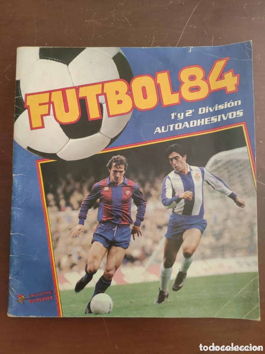 Colecionismo Cadernetas: Album cromos futbol 84 panini con 95 cromos - 1 y 2 division autoadhesivos
