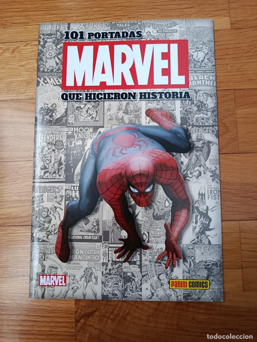 Coleccionismo &aacute;lbumes: ALBUM MARVEL 101 PORTADAS QUE HICIERON HISTORIA CON 6 CROMOS