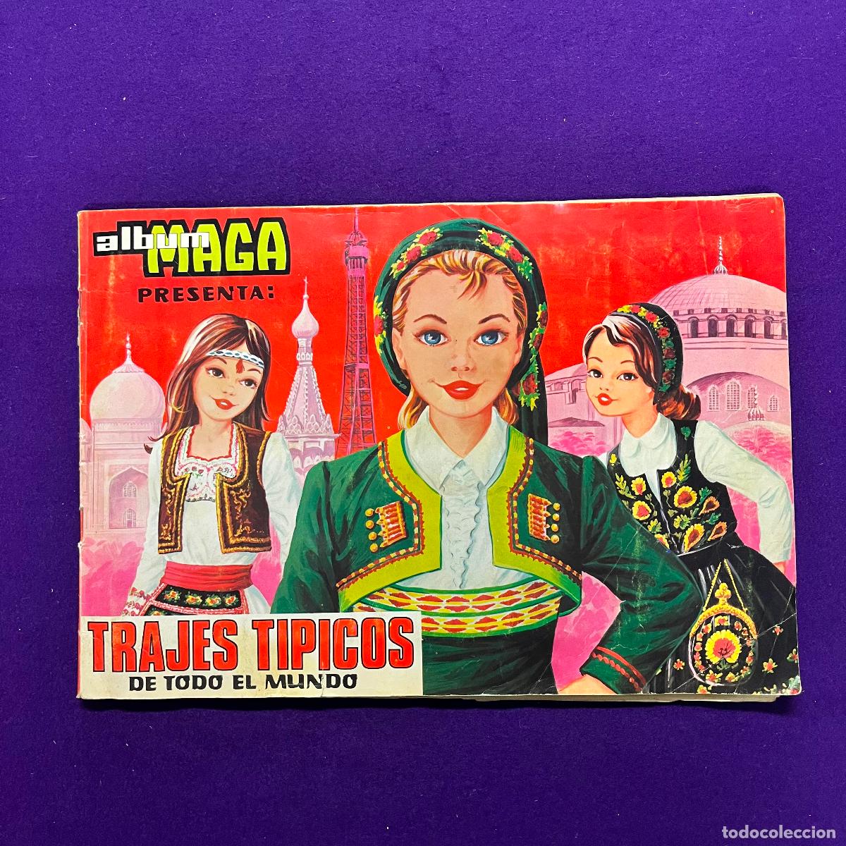 Collectable Incomplete Albums: ALBUM DE CROMOS. TRAJES TIPICOS DE TODO EL MUNDO. ALBUM MAGA. INCOMPLETO.
