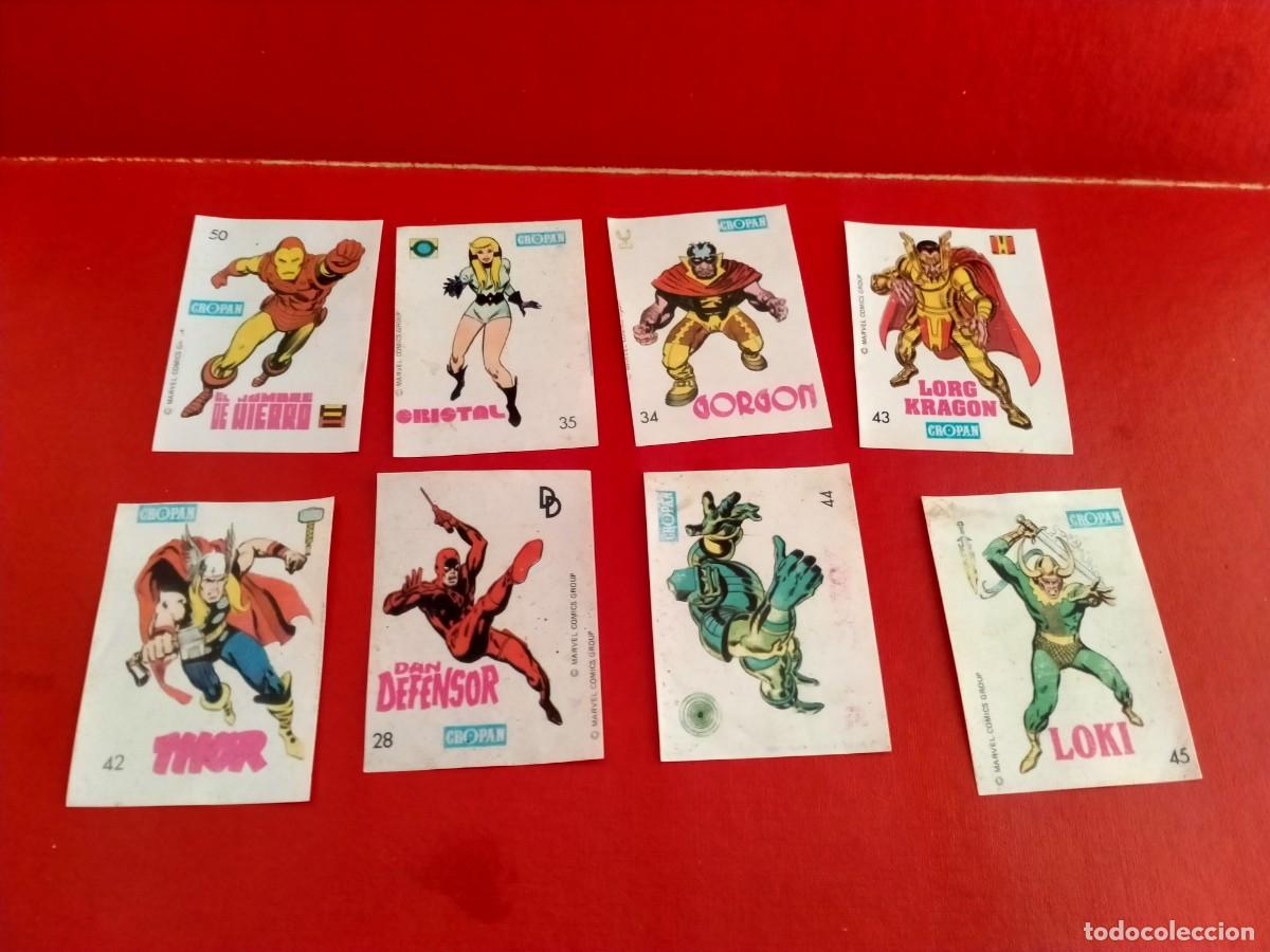Coleccionismo &aacute;lbumes: cromos de cropan superheroes de plastico