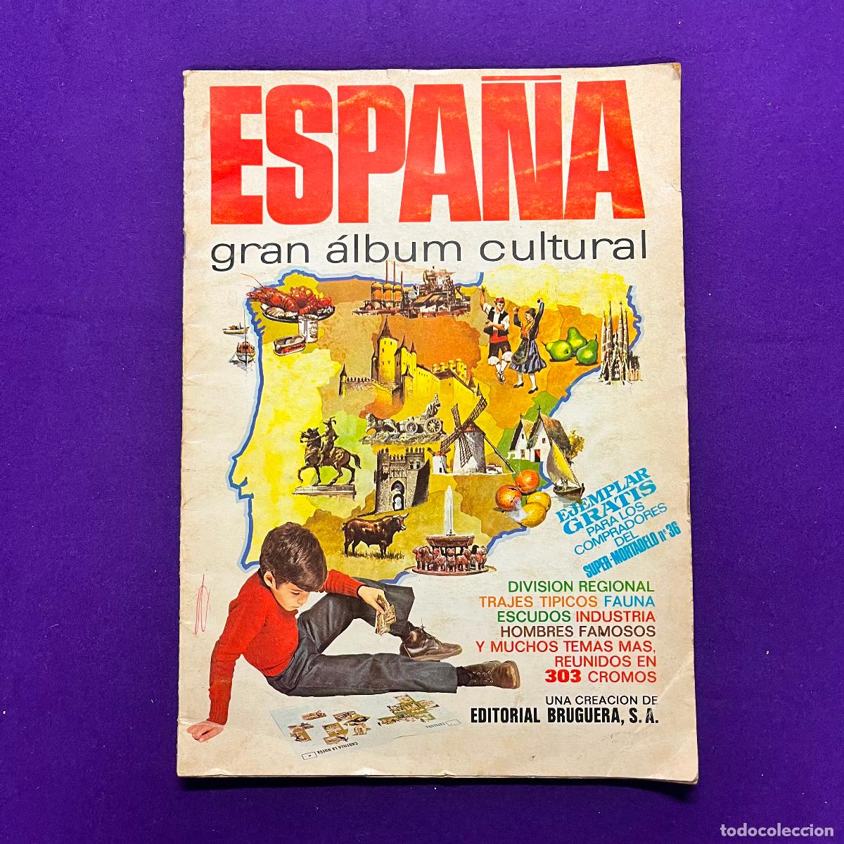 Sammeln Sammelalben: ALBUM DE CROMOS. ESPA&Ntilde;A GRAN ALBUM CULTURAL. EDITORIAL BRUGUERA. 1974. INCOMPLETO.