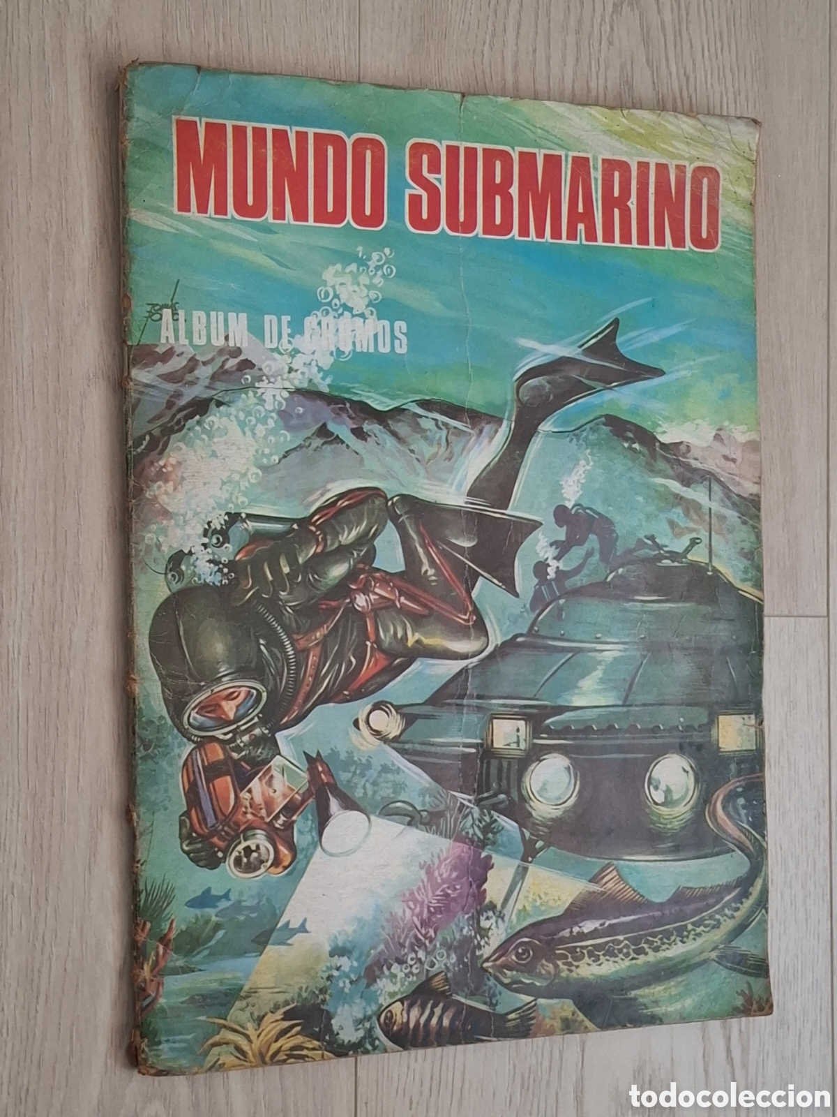 Coleccionismo &aacute;lbumes: Mundo submarino Album de cromos, Producciones editoriales 1973, incompleto con 166+20 cromos