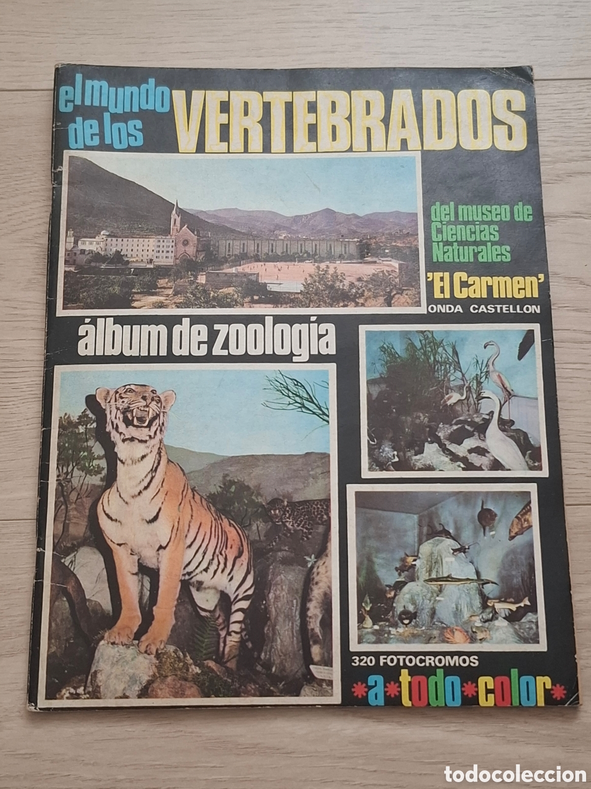 Coleccionismo &aacute;lbumes: El mundo de los vertebrados &aacute;lbum de zoolog&iacute;a, Colecciones educativas 1970 incompleto con 128+20 cr