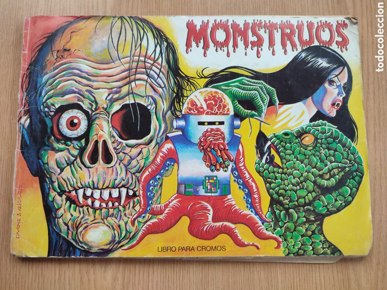 Coleccionismo &aacute;lbumes: Album Monstruos.Mundicromo 1986. Incompleto. Ver descripci&oacute;n