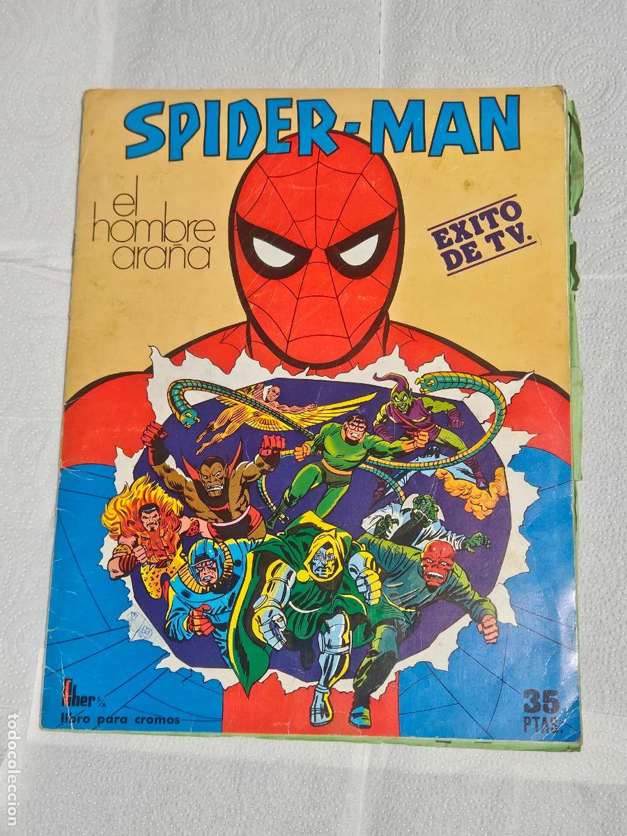 Coleccionismo &aacute;lbumes: &Aacute;LBUM SPIDER-MAN - EDITORIAL FHER - SPIDERMAN - A&Ntilde;O 1981 - FALTAN 8 CROMOS