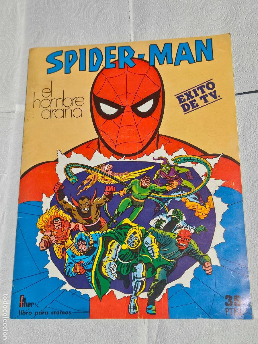 Coleccionismo &aacute;lbumes: &Aacute;LBUM SPIDER-MAN - EDITORIAL FHER - SPIDERMAN - A&Ntilde;O 1981 - INCOMPLETO