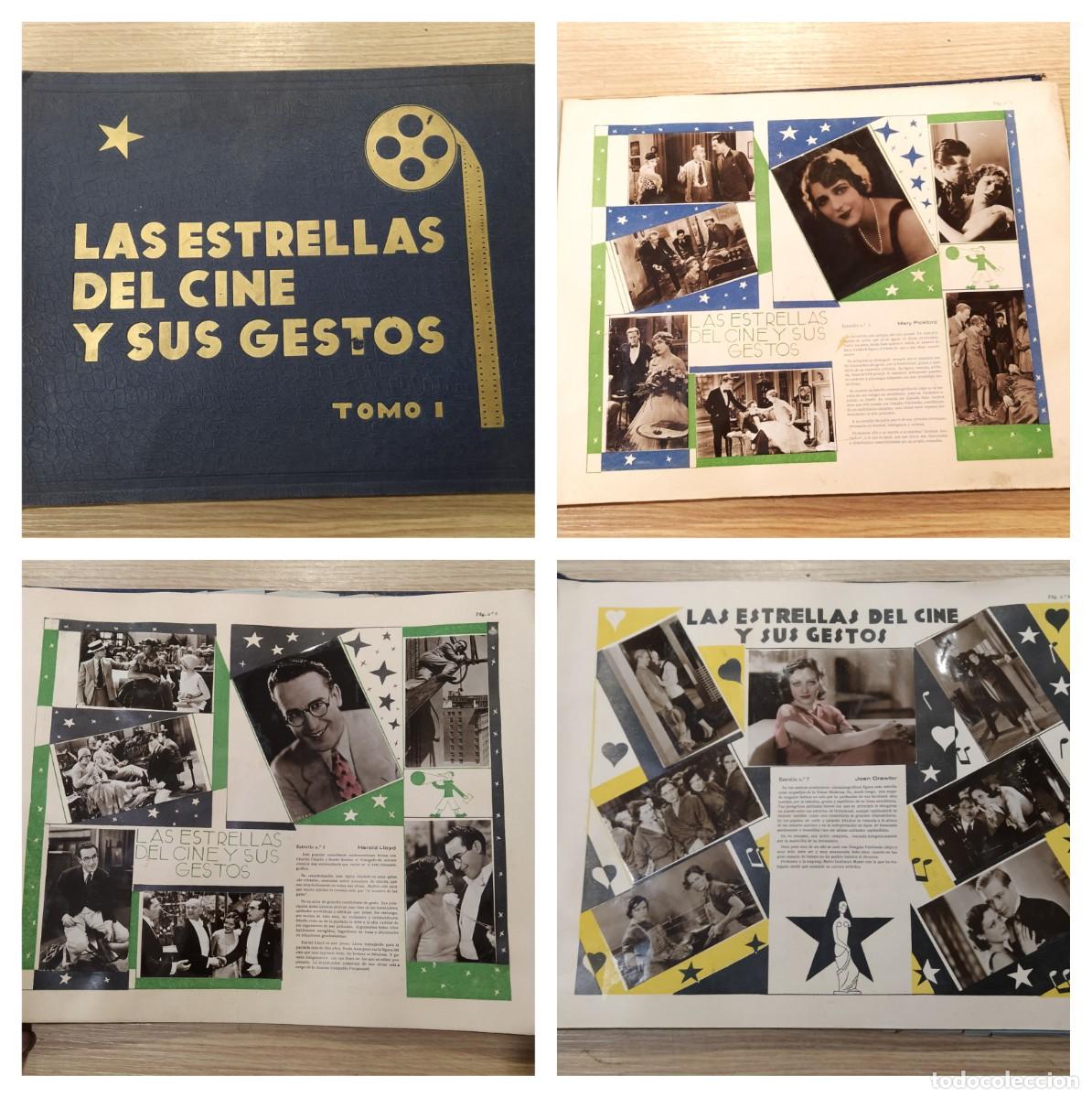 Coleccionismo &aacute;lbumes: LAS ESTRELLAS DEL CINE Y SUS GESTOS - TOMO I - ALBUM DE CROMOS FOTOGRAFICOS DE CINE INCOMPLETO