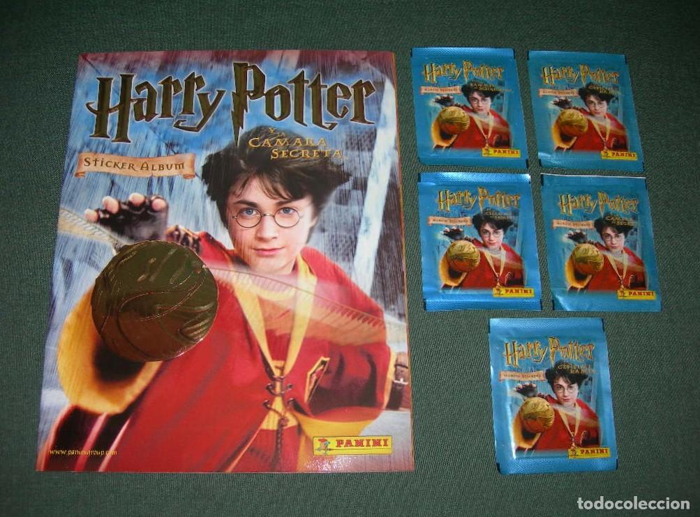 Coleccionismo &aacute;lbumes: &Aacute;LBUM VAC&Iacute;O PLANCHA Y 5 SOBRES DE CROMOS NUEVOS SIN ABRIR HARRY POTTER Y LA C&Aacute;MARA SECRETA - PANINI