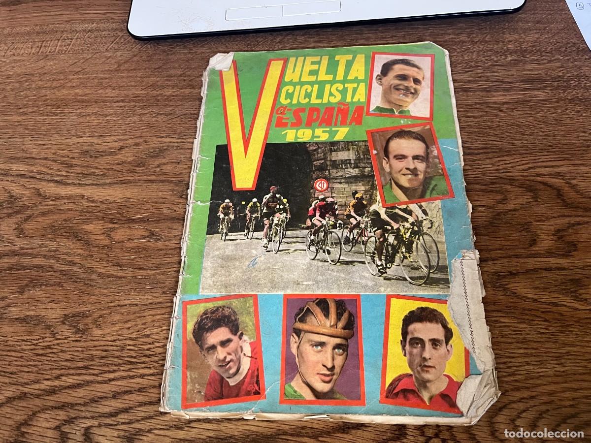 Coleccionismo &aacute;lbumes: ALBUM INCOMPLETO CROMOS VUELTA CICLISTA A ESPA&Ntilde;A 1957 FHER