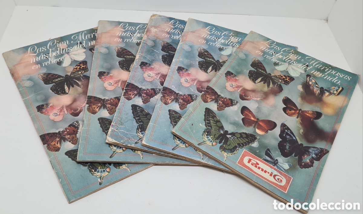 Coleccionismo &aacute;lbumes: LOTE 5 ALBUMES PANRICO CROMOS LAS CIEN MARIPOSAS MAS BELLAS DEL MUNDO