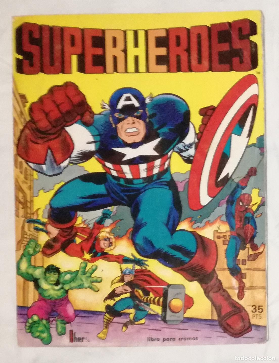 Coleccionismo &aacute;lbumes: Album Superheroes, FHER - A falta de 7 cromos para completo
