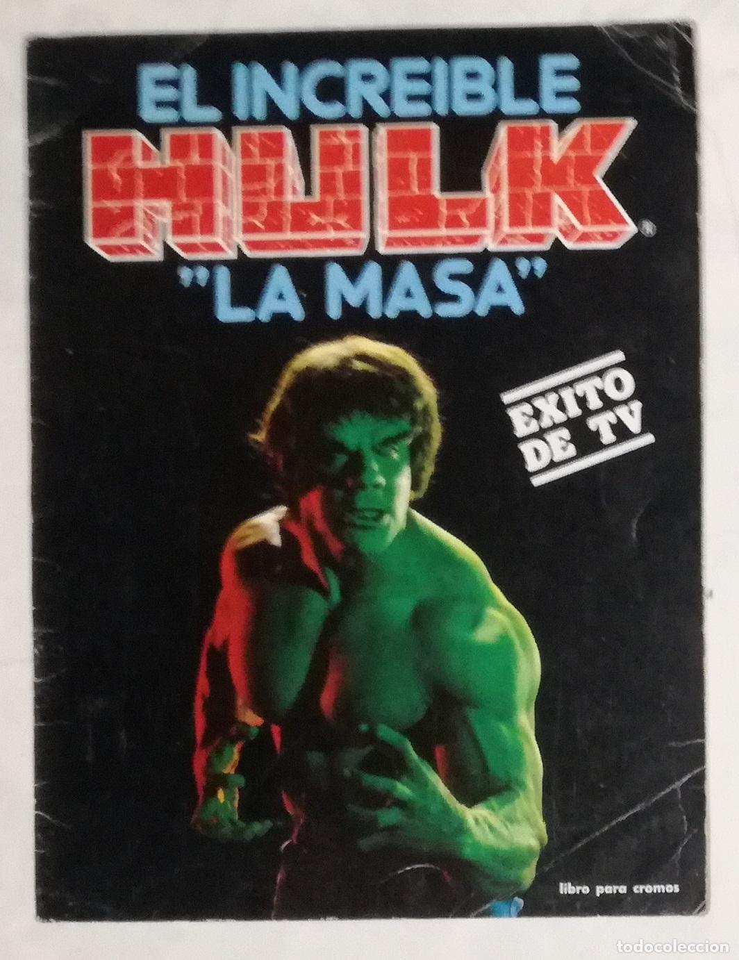 Coleccionismo &aacute;lbumes: Album El increible Hulk La masa, FHER - Contiene 29 cromos