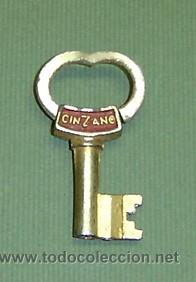 Antig&uuml;edades: LLAVE LLAVERO PUBLICITARIO MARCA CINZANO - Foto 1