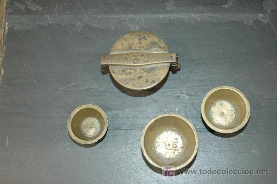 Antig&uuml;edades: CUBILETES DE BRONCE PARA PESAR POLVO DE ORO - Foto 4