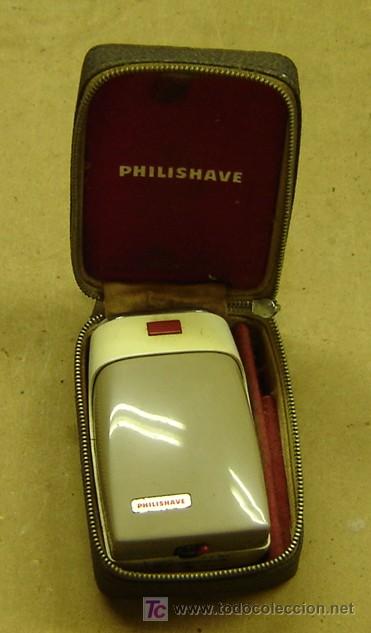 Antig&uuml;edades: MAQUINILLA DE AFEITAR MARCA PHILIPS PHILISHAVE CON ESTUCHE-FUNCIONA CON PILAS - Foto 1