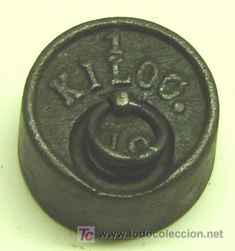 Antig&uuml;edades: PESA ANTIGUA DE HIERRO 1 KILOGRAMO - Foto 1