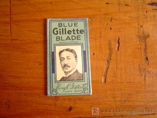 Antig&uuml;edades: Hoja afeitar Blue Gillette Blade. - Foto 1