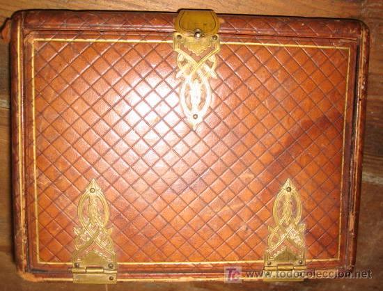 Antig&uuml;edades: Estuche para agujas e hilos, ingl&eacute;s, de cuero - Foto 2