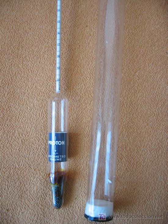 Antig&uuml;edades: AREOMETRO BAUM&Eacute;. MARCA PROTON.PARA MEDIR EL PESO DE LIQUIDOS. EXCELENTE ESTADO