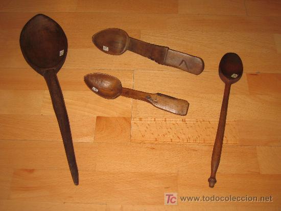 Antig&uuml;edades: CUCHARAS DE MADERA - Foto 1
