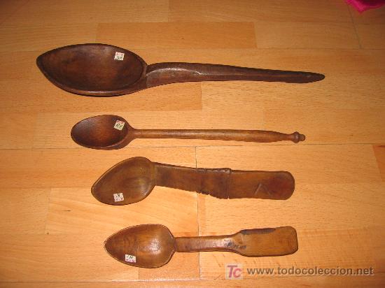 Antig&uuml;edades: CUCHARAS DE MADERA - Foto 2