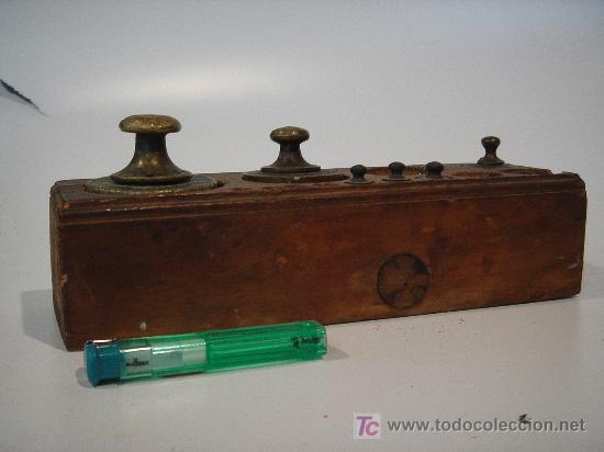 Antig&uuml;edades: pesas de balanza antiguas 6 unidades - Foto 1
