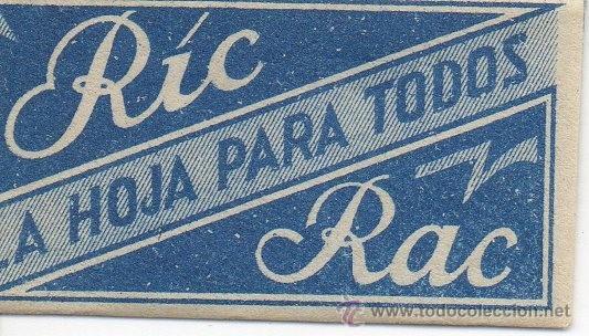 Antig&uuml;edades: CUCHILLA DE AFEITAR R&Iacute;C RAC HOJA - Foto 1